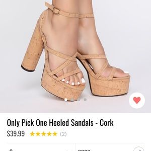 Fashion Nova Pickla Cork Heels